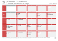 CAR: République centrafricaine : Calendrier des réunions de Bangui (juillet 2026)