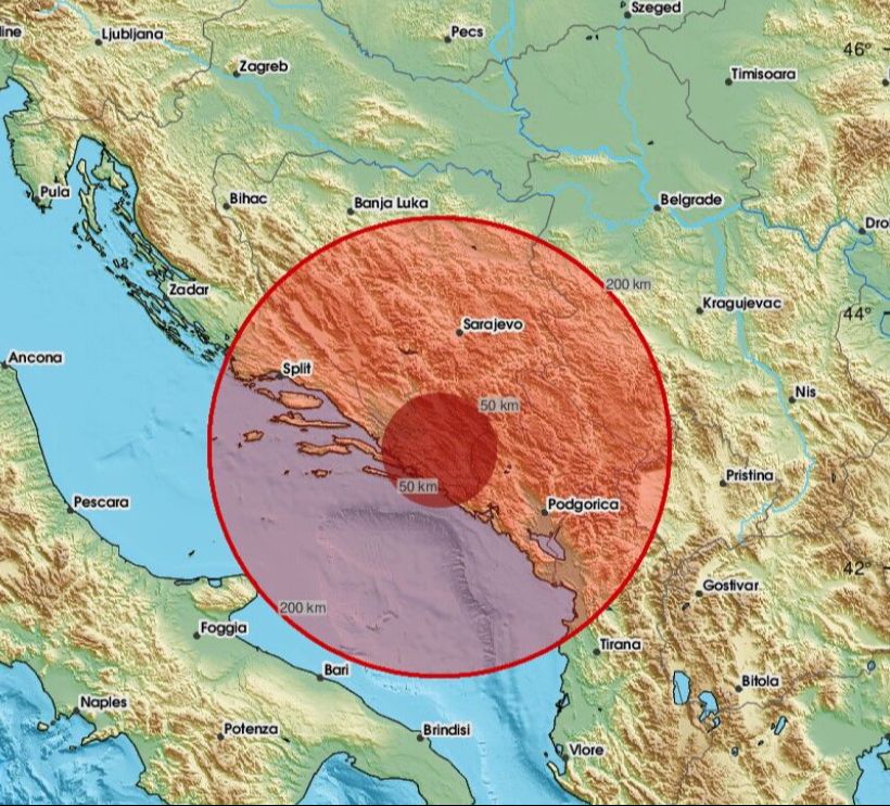 Zemljotres jačine 3,6 stepeni pogodio Bosnu i Hercegovinu 