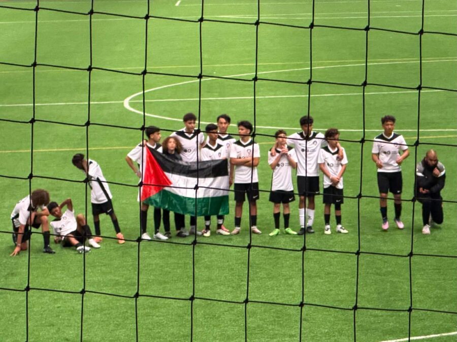 French youth footballers accused of attacking Estonian boys after waving a Palestinian flag