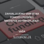 NDNV: Zahvaljujemo se na pomoći i podršci, sredstva su prikupljena