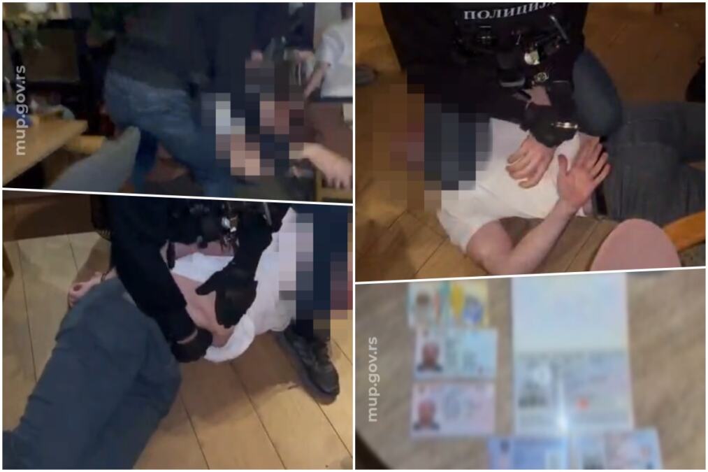 FILMSKO HAPŠENJE ČLANA KRIMI-GRUPE U POZNATOM RESTORANU! Pogledajte spektakularnu akciju, oborili ga na pod i odmah lisice! VIDEO