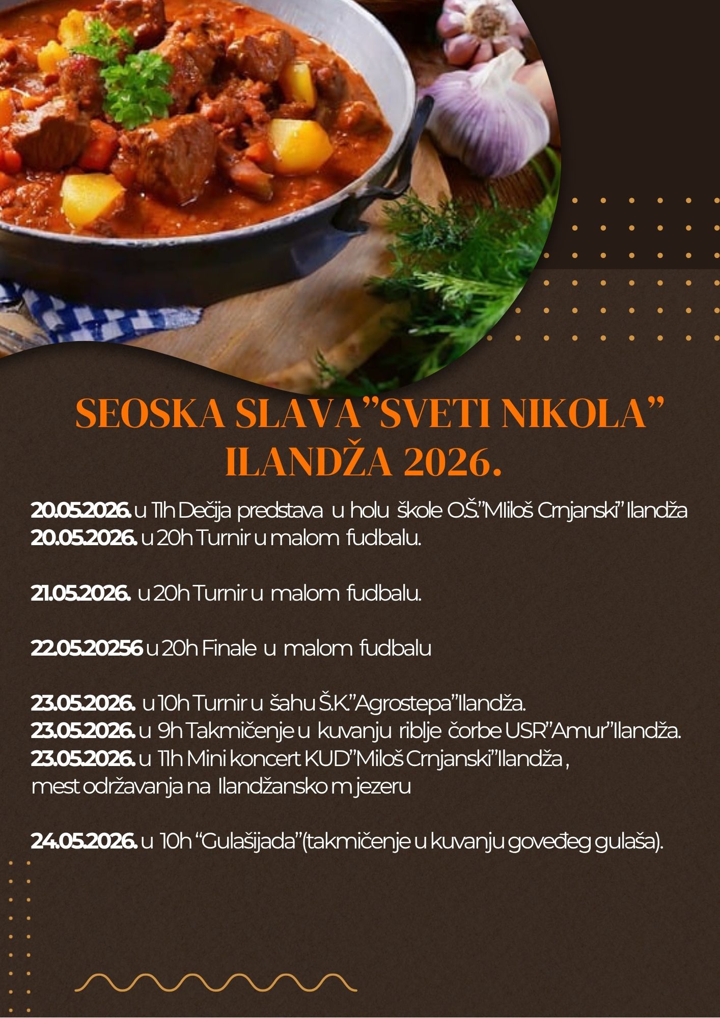 TOOA: Tradicionalna seoska slava „Sveti Nikola“ u Ilandži od 20. do 24. maja