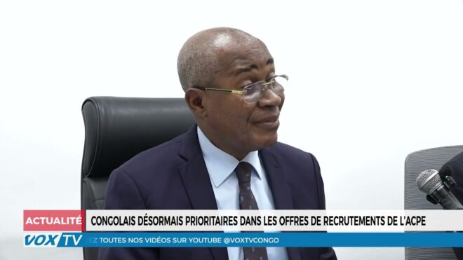 Congolais désormais prioritaires dans les offres de recrutements de l’ACPE