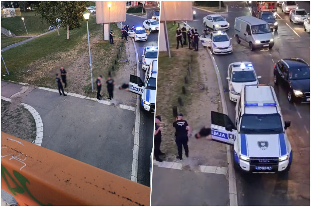 AKCIJA POLICIJE KOD MOSTARSKE PETLJE, POLICIJA OBORILA MUŠKARCA NA POD Sumnja se da je kod njega pronađen i pištolj (VIDEO)