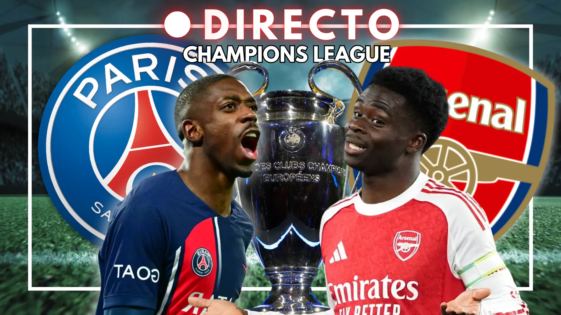  El Arsenal se adelanta a los cinco minutos tras un error de la defensa del PSG 