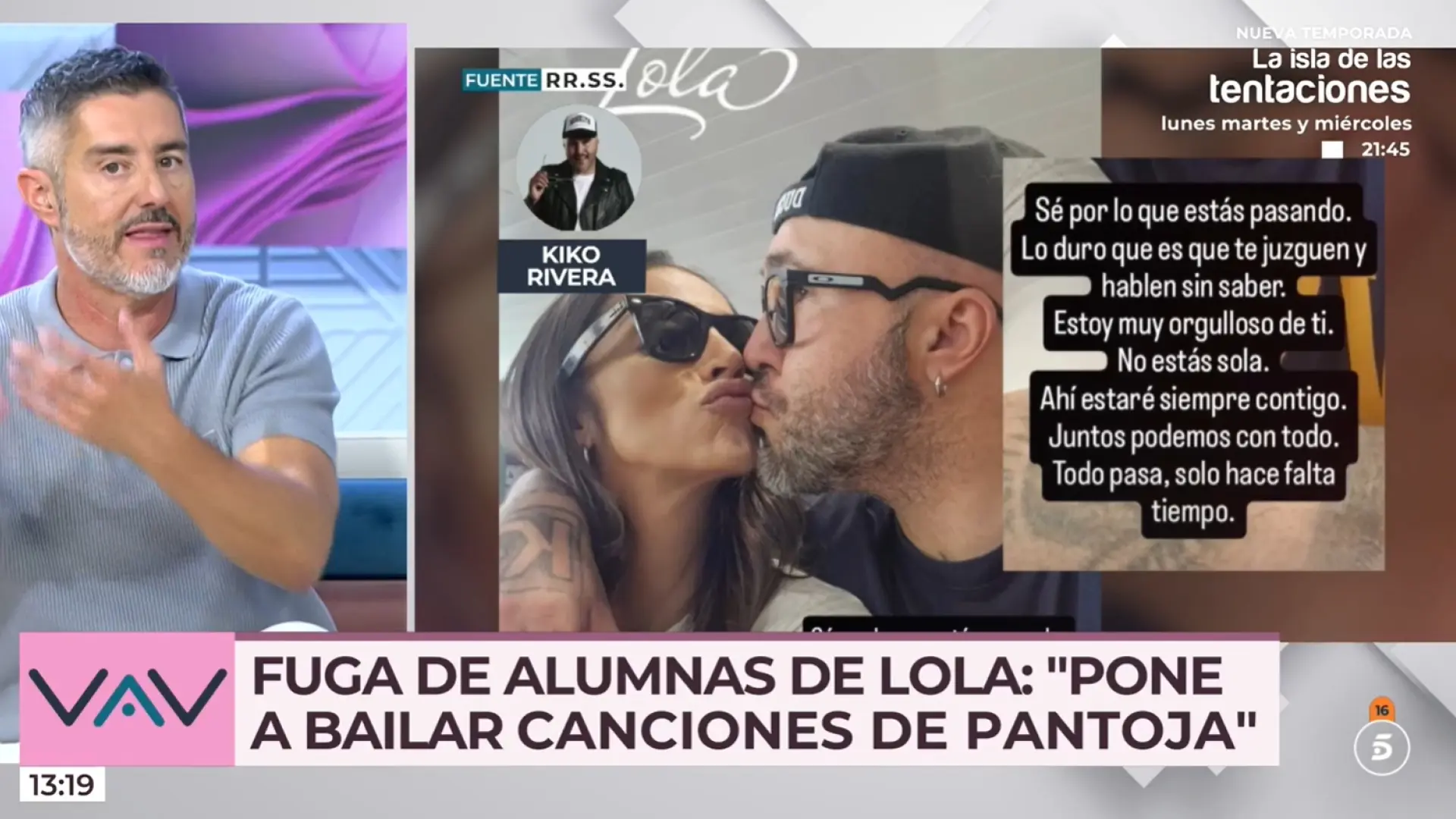  Lola, pareja de Kiko Rivera, responde a las críticas por su escuela de baile: "Ella sigue allí y le acompaña siempre" 