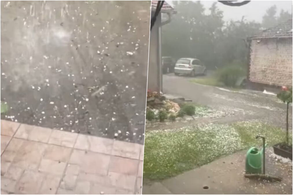 KRENULO JE! JAKO NEVREME STIGLO U SRBIJU, APOKALIPTIČNI PRIZORI NA SEVERU ZEMLJE: Krupan grad u mnogim mestima, CRNI OBLACI STIGLI IZ MAĐARSKE (FOTO)