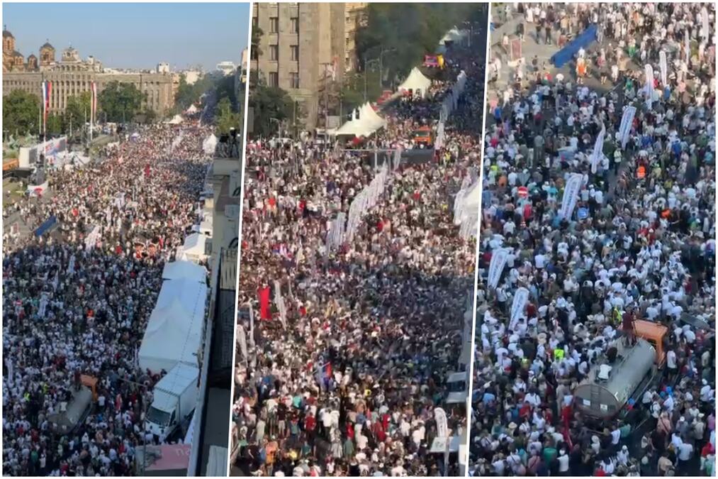 IMPRESIVNI SNIMAK IZ VAZDUHA Pogledajte atmosferu na platou Narodne skupštine! Reke ljudi se slile i poslale jasnu poruku: SRBIJA POBEĐUJE! (VIDEO)