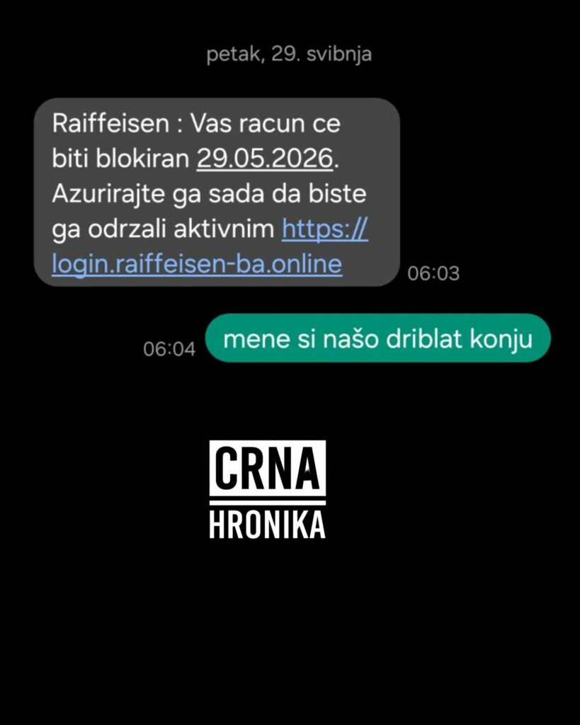 Nova SMS prevara u BiH: Građanima stižu poruke o blokadi bankovnih računa