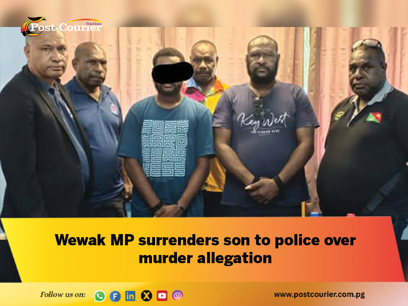 Wewak MP surrenders son to police over murder allegation