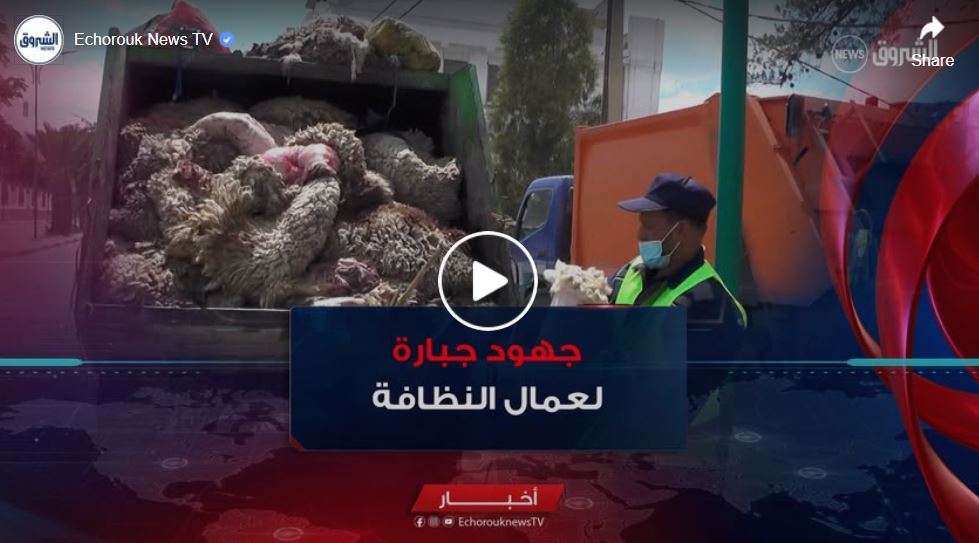 عمال النظافة في تبسة.. جهود جبارة في عيد الأضحى للحفاظ على نظافة الأحياء