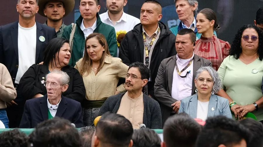 El candidato a la Presidencia de Colombia Iván Cepeda, durante un evento político en Bogotá.
