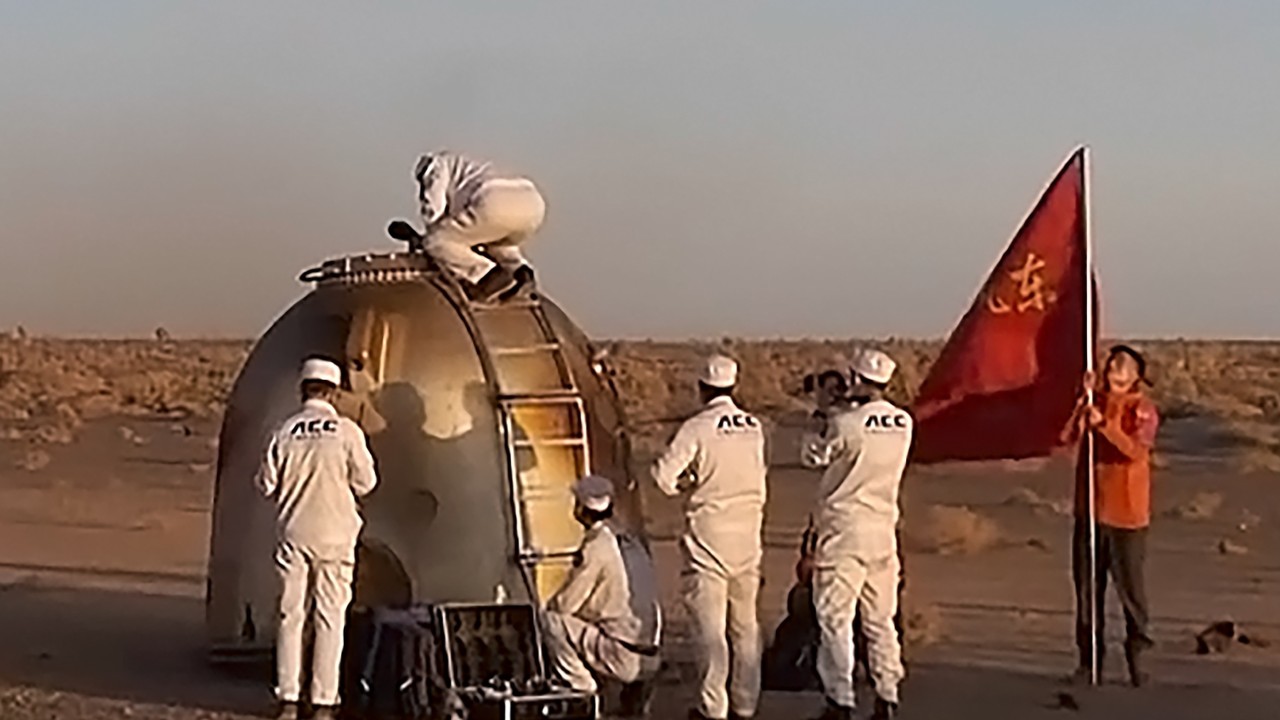 Chinese astronauts land safely in former top secret nuclear missile test site