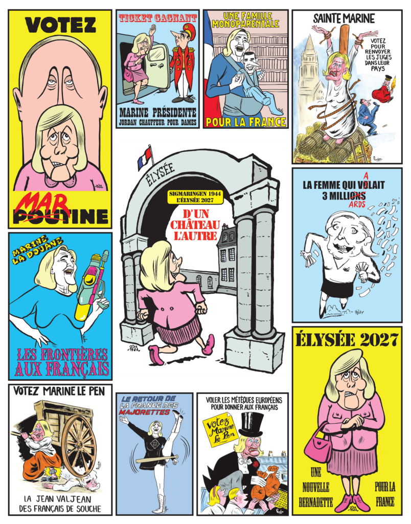 Les affiches de la condamnée Marine Le Pen pour 2027