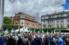 O'Connell Street closed to traffic as protesters march with tricolours