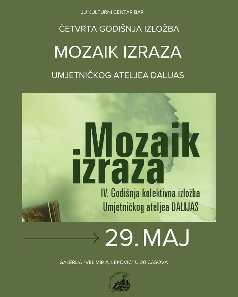 Četvrta godišnja izložba Mozaik izraza Umjetničkog ateljea Dalijas od petka u Galeriji