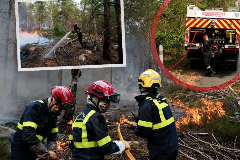 DRAMA KOD PARIZA! Požari gutaju šume, 600 vatrogasaca vodi iscrpljujuću bitku s VATRENOM STIHIJOM! (FOTO, VIDEO)